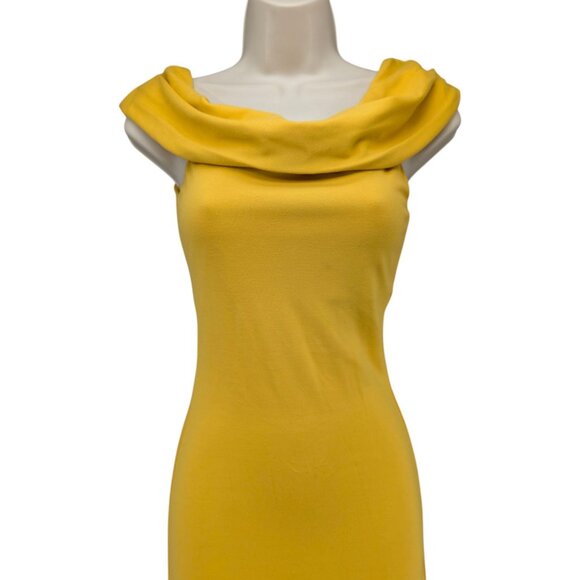 Lovers Friends Maxi Dress Marigold Gown One Shoulder Jersey Slit Bodycon Size XS - Picture 2 of 15